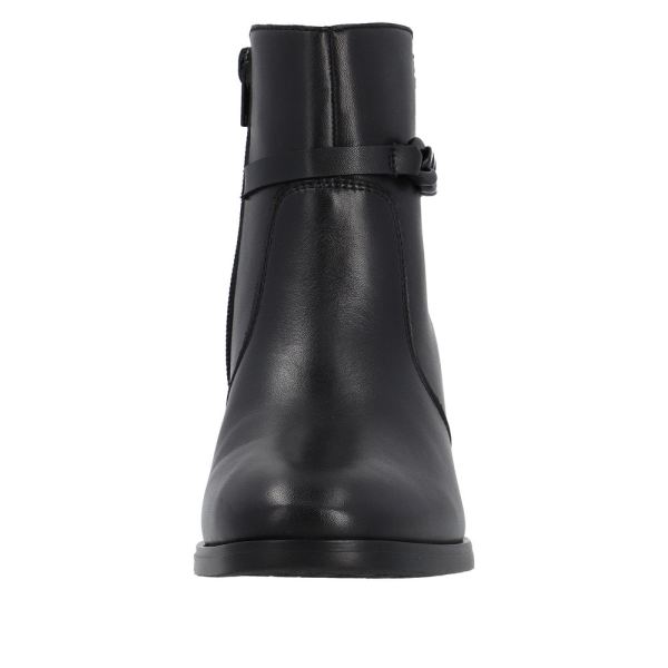 Remonte Leather Women's mid height boots| D0V73 Mid-height Boots - Black | Free Delivery