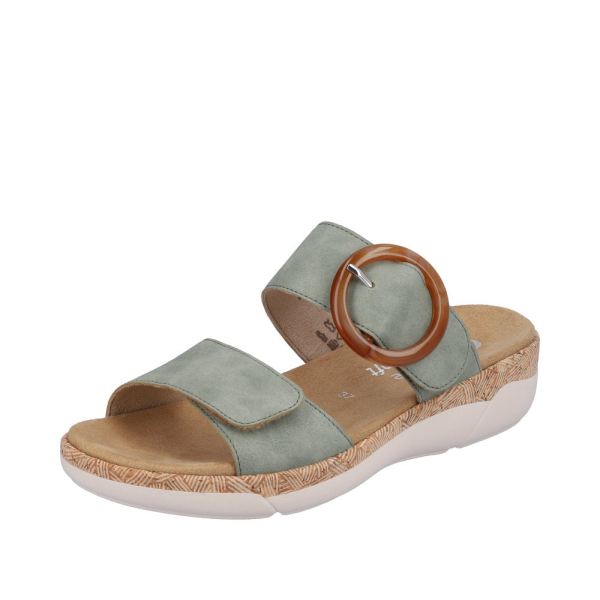 Remonte Women's sandals | Style R6858 Casual Mule - Green | Free Delivery