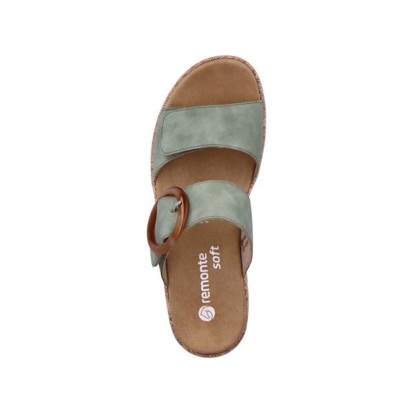 Remonte Women's sandals | Style R6858 Casual Mule - Green | Free Delivery