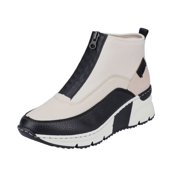 Rieker Synthetic Material Women's short boots | N6352 Ankle Boots - Yellow Combination | Free Delivery