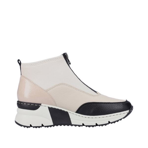 Rieker Synthetic Material Women's short boots | N6352 Ankle Boots - Yellow Combination | Free Delivery
