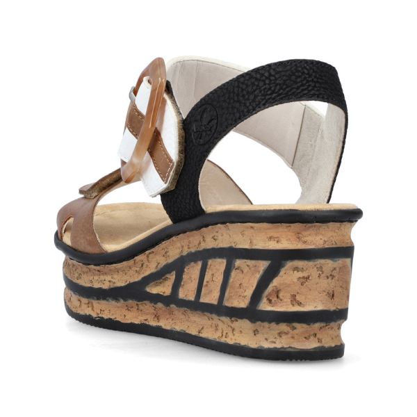 Rieker Women's sandals | Style 68176 Dress Sandal - Beige Combination | Free Delivery