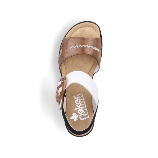 Rieker Women's sandals | Style 68176 Dress Sandal - Beige Combination | Free Delivery