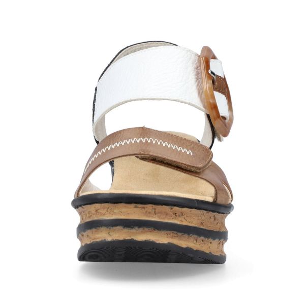 Rieker Women's sandals | Style 68176 Dress Sandal - Beige Combination | Free Delivery