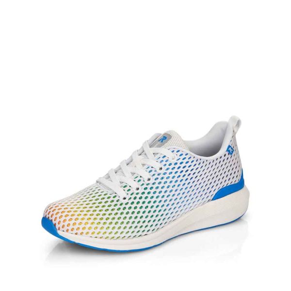 Rieker EVOLUTION Women's shoes | Style 40101 Athletic Lace-up - White Combination | Free Delivery
