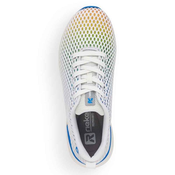 Rieker EVOLUTION Women's shoes | Style 40101 Athletic Lace-up - White Combination | Free Delivery