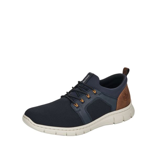 Rieker Men's shoes | Style B7796 Athletic Slip-on - Blue | Free Delivery