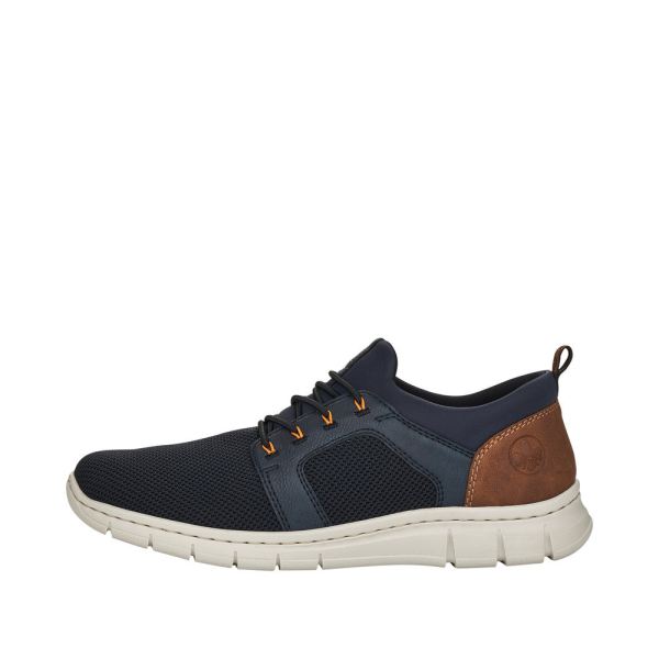 Rieker Men's shoes | Style B7796 Athletic Slip-on - Blue | Free Delivery