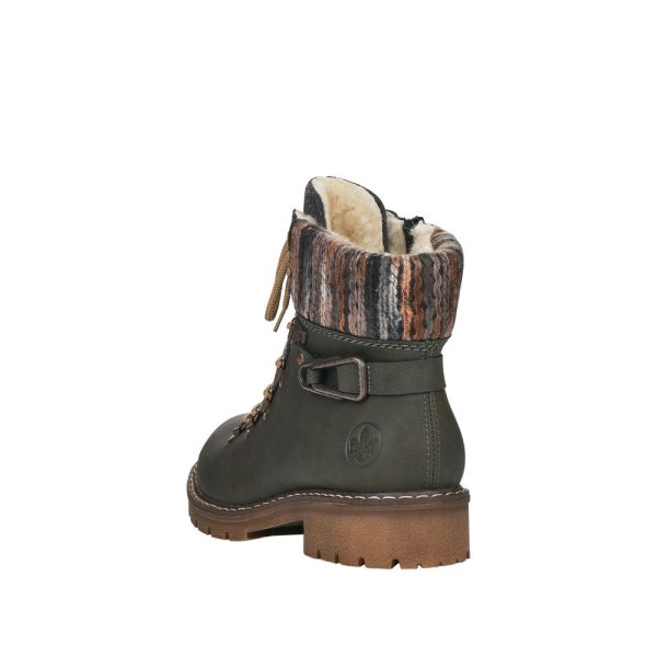 Rieker Synthetic Material Women's short boots | Y9131 Ankle Boots - Green | Free Delivery