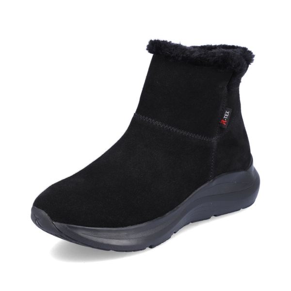 Rieker EVOLUTION Suede leather Women's Short Boots| 42170 Ankle Boots - Black | Free Delivery