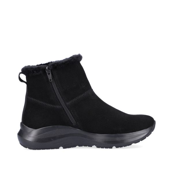 Rieker EVOLUTION Suede leather Women's Short Boots| 42170 Ankle Boots - Black | Free Delivery