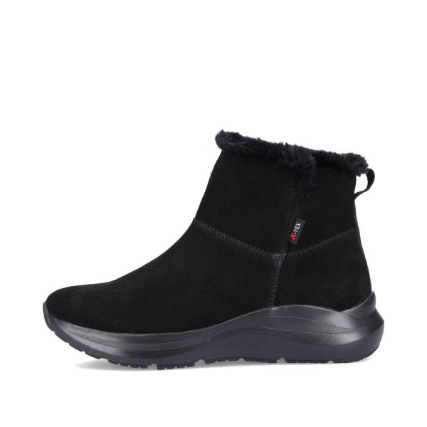 Rieker EVOLUTION Suede leather Women's Short Boots| 42170 Ankle Boots - Black | Free Delivery