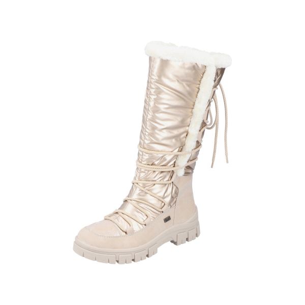 Rieker Synthetic Material Women's' Tall Boots. Z1083 Tall Boots. Fiber Grip - Beige | Free Delivery