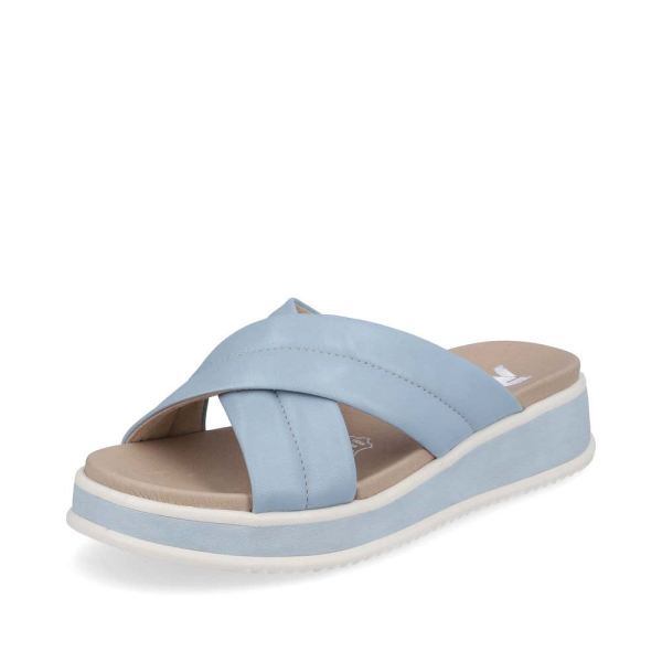 Rieker EVOLUTION Women's sandals | Style W0802 Casual Mule - Blue | Free Delivery