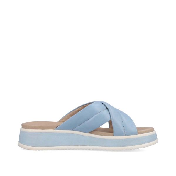 Rieker EVOLUTION Women's sandals | Style W0802 Casual Mule - Blue | Free Delivery