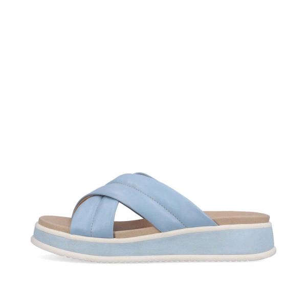 Rieker EVOLUTION Women's sandals | Style W0802 Casual Mule - Blue | Free Delivery