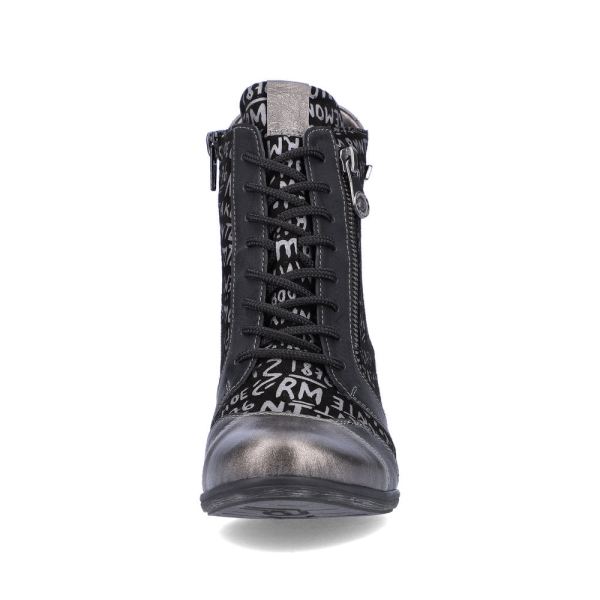Remonte Suede leather Women's mid height boots| D8794 Ankle Boots - Black Combination | Free Delivery