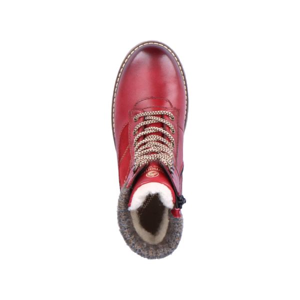 Remonte Leather Women's Mid Height Boots| D9378-00 Mid-height BootsFlip Grip - Red Combination | Free Delivery