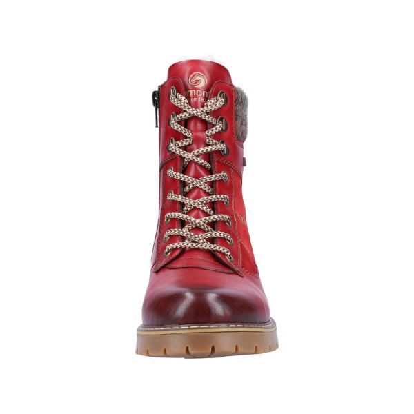 Remonte Leather Women's Mid Height Boots| D9378-00 Mid-height BootsFlip Grip - Red Combination | Free Delivery