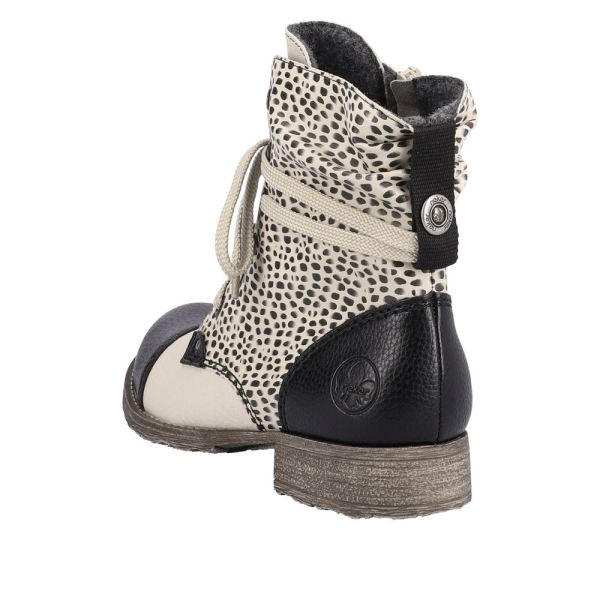 Rieker Synthetic Material Women's short boots| 70822 Ankle Boots - Beige Combination | Free Delivery