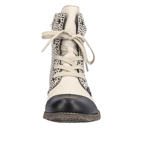 Rieker Synthetic Material Women's short boots| 70822 Ankle Boots - Beige Combination | Free Delivery