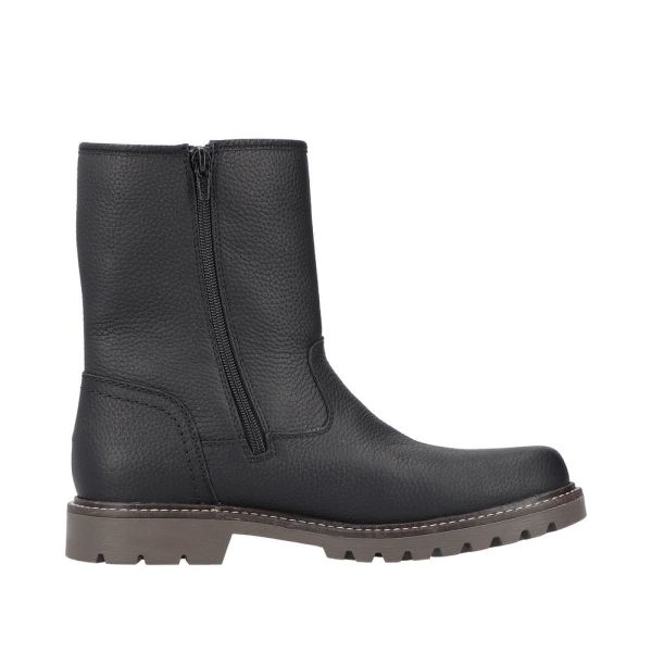 Rieker Leather Men's Boots | 39870-00 Ankle Boots Fiber Grip - Black | Free Delivery