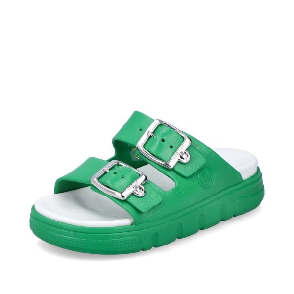 Rieker Women's sandals | Style P2180 Casual Mule - Green | Free Delivery