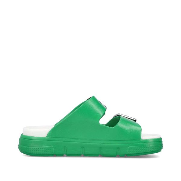 Rieker Women's sandals | Style P2180 Casual Mule - Green | Free Delivery