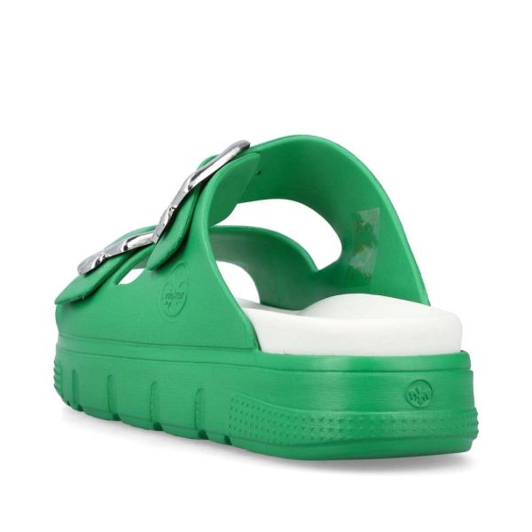 Rieker Women's sandals | Style P2180 Casual Mule - Green | Free Delivery