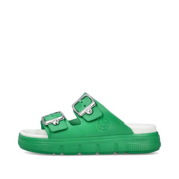 Rieker Women's sandals | Style P2180 Casual Mule - Green | Free Delivery