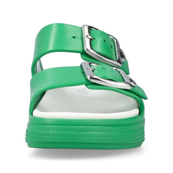 Rieker Women's sandals | Style P2180 Casual Mule - Green | Free Delivery