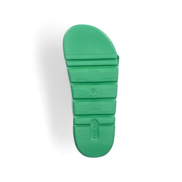 Rieker Women's sandals | Style P2180 Casual Mule - Green | Free Delivery
