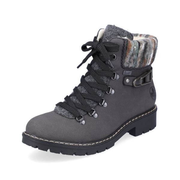 Rieker Synthetic Material Women's short boots | Y9131 Ankle Boots - Grey | Free Delivery