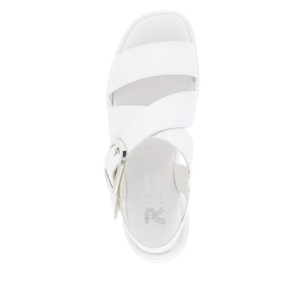 Rieker EVOLUTION Women's sandals | Style W1550 Casual Sandal - White | Free Delivery