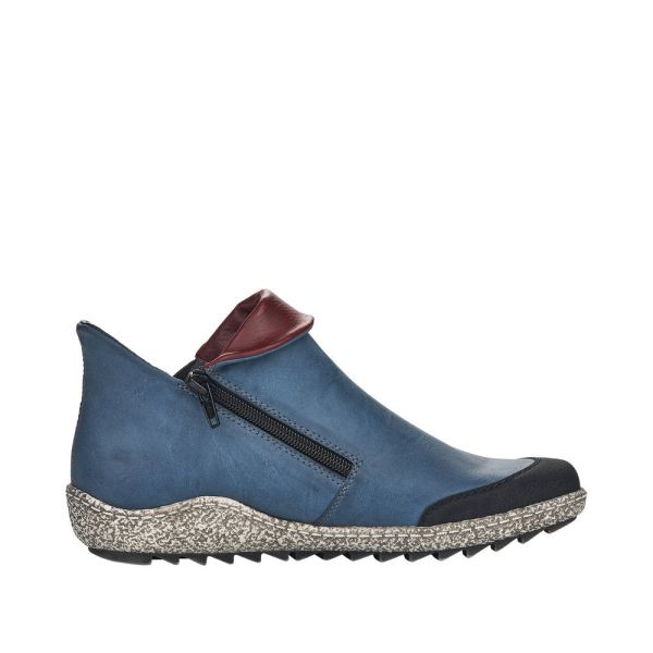 Rieker Synthetic Material Women's short boots| Z7582 Ankle Boots - Blue Combination | Free Delivery