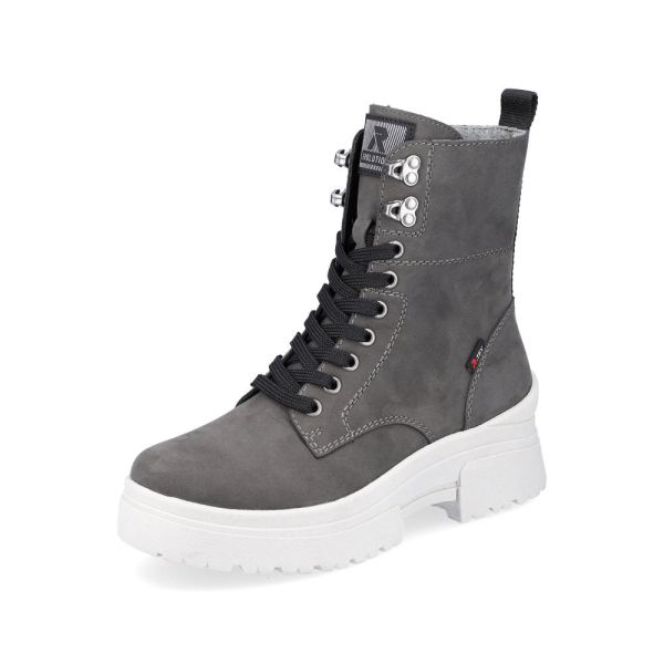 Rieker EVOLUTION Suede leather Women's mid height boots| W0371 Mid-height Boots - Grey | Free Delivery