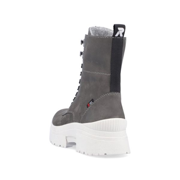 Rieker EVOLUTION Suede leather Women's mid height boots| W0371 Mid-height Boots - Grey | Free Delivery