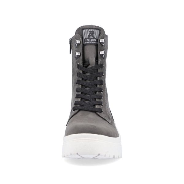 Rieker EVOLUTION Suede leather Women's mid height boots| W0371 Mid-height Boots - Grey | Free Delivery