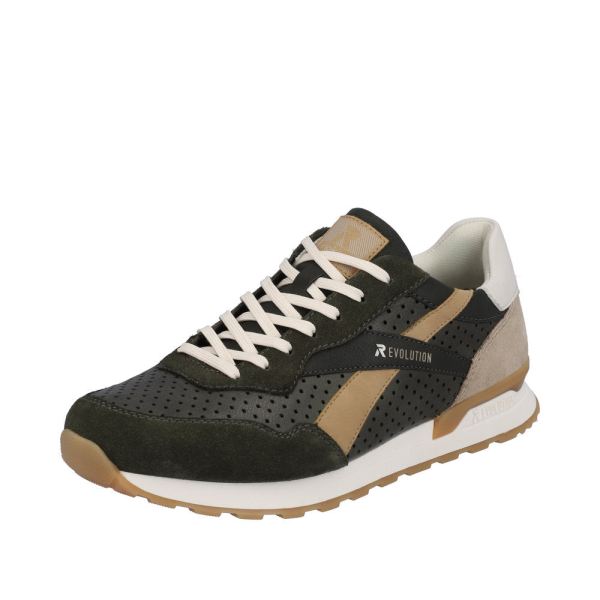 Rieker EVOLUTION Men's shoes | Style U0302 Athletic Lace-up - Black | Free Delivery