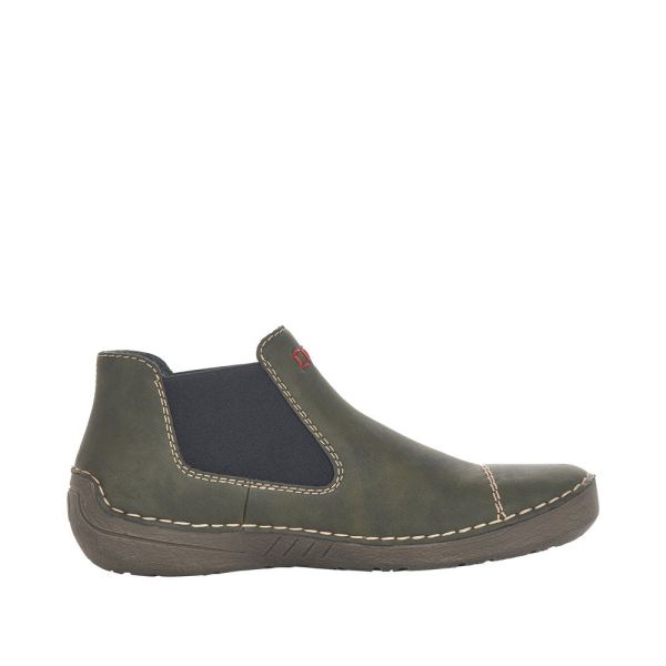 Rieker Synthetic Material Women's short boots | 52590 Ankle Boots - Green | Free Delivery