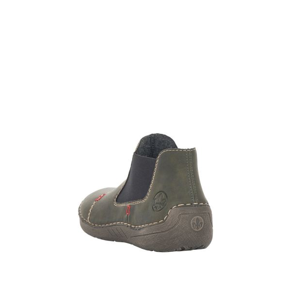 Rieker Synthetic Material Women's short boots | 52590 Ankle Boots - Green | Free Delivery