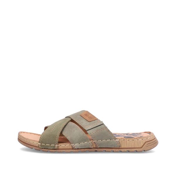 Rieker Men's sandals | Style 21953 Casual Mule - Green | Free Delivery