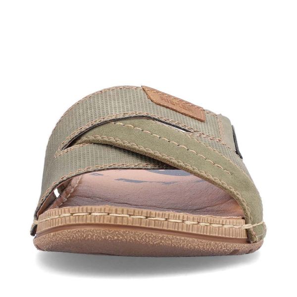 Rieker Men's sandals | Style 21953 Casual Mule - Green | Free Delivery