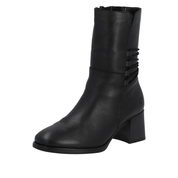 Remonte Leather Women's mid height boots| D0V71 Mid-height Boots - Black | Free Delivery