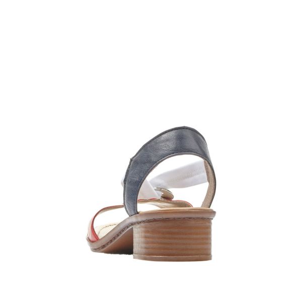 Rieker Women's sandals | Style 62662 Dress Sandal - Red Combination | Free Delivery
