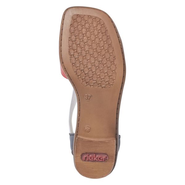 Rieker Women's sandals | Style 62662 Dress Sandal - Red Combination | Free Delivery