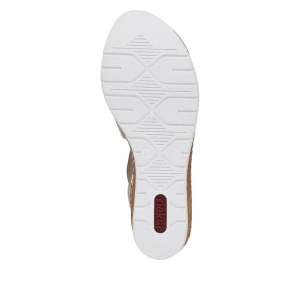 Rieker Women's sandals | Style V3822 Dress Sandal - Metallic | Free Delivery