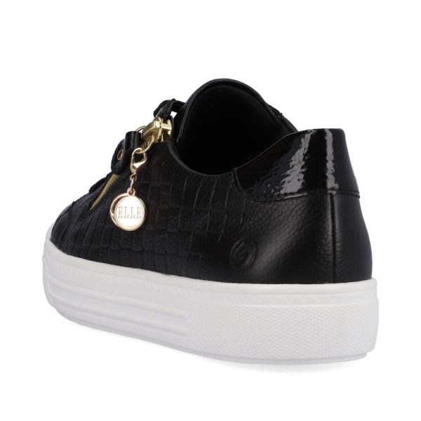 Remonte Women's shoes | Style D0916 Casual Lace-up with zip - Black | Free Delivery