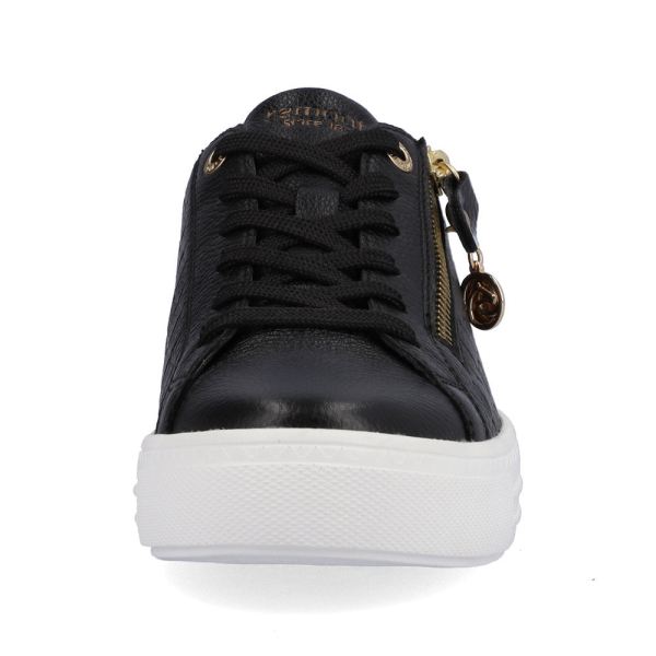 Remonte Women's shoes | Style D0916 Casual Lace-up with zip - Black | Free Delivery
