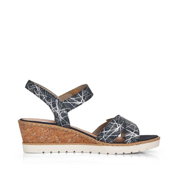 Remonte Women's sandals | Style R6252 Dress Sandal - Blue Combination | Free Delivery